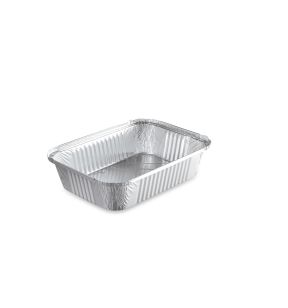 Verzegelbaar bakje rechthoekig grijs aluminium xx5.65 200 cl (100 eenheden)