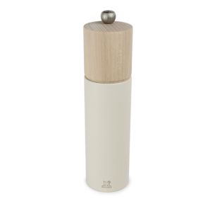 Moulin à sel droit blanc plume en hêtre Ø 5,4 cm 21,5x5,4x5,4 cm Boreal Peugeot Saveurs