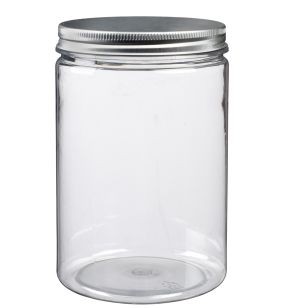 Pot met deksel zilver Ø 105 mm 145 mm 1000 ml Solia (6 eenheden)