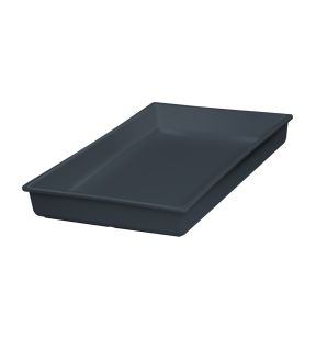 Bac mélamine gris 530x325x60 mm Vestah Platex