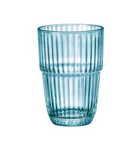 Gobelet forme haute bleu verre trempé 38 cl Barshine Bormioli Rocco