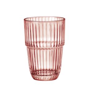 Gobelet forme haute rose verre trempé 38 cl Barshine Bormioli Rocco