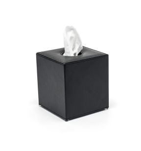 Tissuebox vierkant zwart plastic London Foh