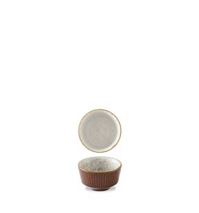 Pot à sauce rond brun porcelaine vitrifiée Ø 6,9 cm Kochi Churchill