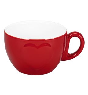 Koffie/thee mok rood porselein 23 cl Ø 9.4  Cliché Rak