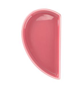 Assiette plate partie gauche rose porcelaine 10x18 cm  Cliché Rak