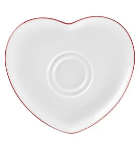 Sous tasse double empreinte blanc porcelaine 16 cm  Cliché Rak