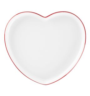 Vlakke plaat wit porselein x18  Cliché Rak
