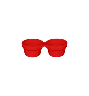 Ramequin rond rouge porcelaine vitrifiée 13x6 cm Chefs Fusion Rak