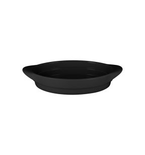 Plat ovale noir porcelaine vitrifiée 31x18 cm Chefs Fusion Rak