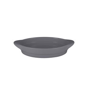 Plat ovale gris porcelaine vitrifiée 31x18 cm Chefs Fusion Rak