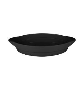 Plat ovale noir porcelaine vitrifiée 37x21 cm Chefs Fusion Rak