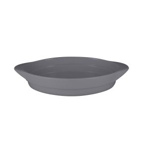 Plat ovale gris porcelaine vitrifiée 37x21 cm Chefs Fusion Rak