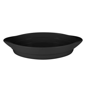 Plat ovale noir porcelaine vitrifiée 45,3x25 cm Chefs Fusion Rak