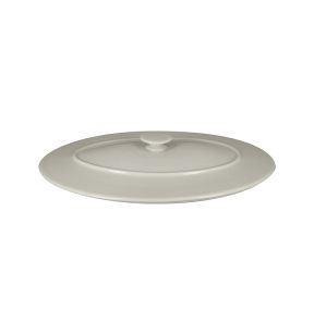 Couvercle avec poignée ovale blanc porcelaine vitrifiée 37,2x25 cm Chefs Fusion Rak