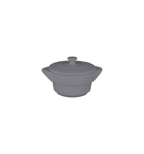 Stoofpot rond grijs verglaasd Ø 10 Chefs Fusion Rak