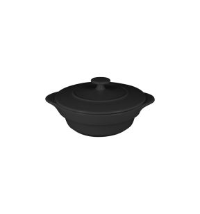 Cocotte rond noir porcelaine vitrifiée Ø 16 cm Chefs Fusion Rak