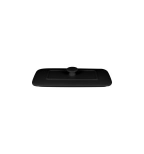 Couvercle pour terrine rectangulaire noir porcelaine vitrifiée 20x10 cm Chefs Fusion Rak