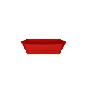 Terrine rectangulaire rouge porcelaine vitrifiée 24x10 cm Chefs Fusion Rak
