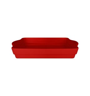 Terrine rectangulaire rouge porcelaine vitrifiée 32x22 cm Chefs Fusion Rak