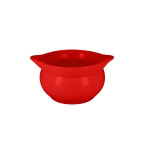 Soupière rond rouge porcelaine vitrifiée Ø 15,7 cm Chefs Fusion Rak