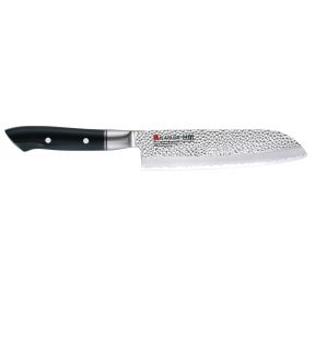 Couteau santoku 17,5 cm acier plastique unie Hammered Kasumi