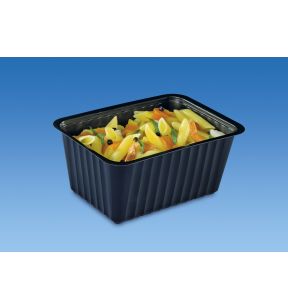 Afsluitbaar bakje rechthoekig zwart xx8.6 150 cl Alphaform (100 eenheden)