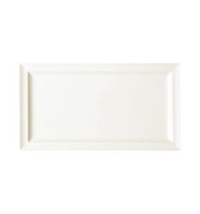 Assiette plate rectangulaire ivoire porcelaine vitrifiée Classic Gourmet Rak