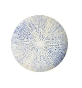 Assiette coupe plate rond bleu porcelaine Ø 26 cm Coral Essentials Collection
