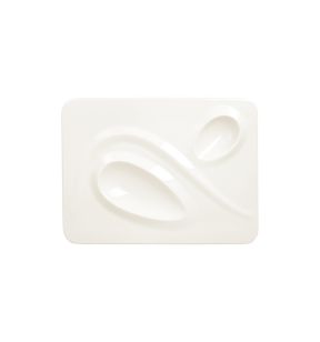 Assiette plate rectangulaire porcelaine vitrifiée 32,1x24 cm Create Rak