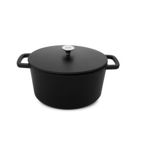 Cocotte avec couvercle fonte d'acier Sans revêtement Avec couvercle Ø 24 cm 4,2 L Cooko