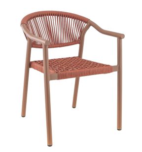 Fauteuil terracotta 76x57x61 cm Denia Flexmob