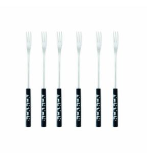 Fonduevork 3 tanden zwart inox 32 (6 eenheden)