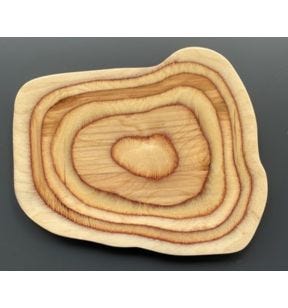 Plank onregelmatig birch berk 40 cm De La Roca