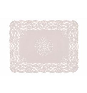 Dentelle rectangulaire blanc 40x30 cm (250 pièces)