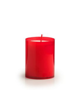 Kaarsje rond rood Ø 5 6 Spaas (60 stuks)