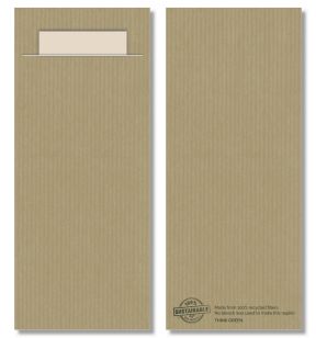 Zakje beige cellulosewatten x20 Ecoline Pochettes (100 eenheden)