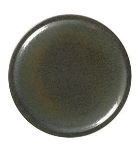 Plat bord met rand rond zwart porselein Ø 31.7 Rakstone Ease Rak