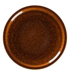 Assiette coupe plate rond cuivre porcelaine Ø 23,8 cm Rakstone Ease Rak