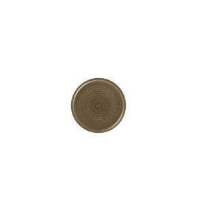 Assiette coupe plate rond Dark Brown porcelaine Ø 16,2 cm Selva Rak