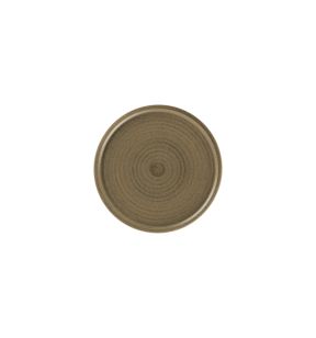 Assiette coupe plate rond Dark Brown porcelaine Ø 23,8 cm Selva Rak
