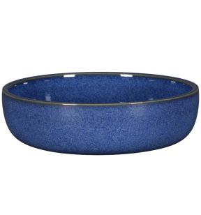 Diep randloos bord rond blauw porselein Ø 16 Rakstone Ease Rak