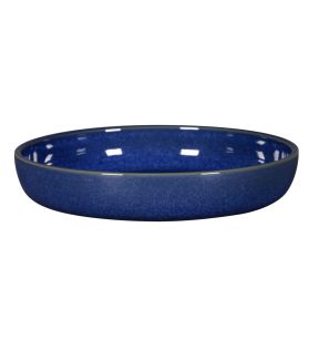 Diep randloos bord rond blauw porselein Ø 23.7 Rakstone Ease Rak