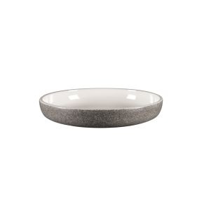 Diep bord rond grijs porselein Ø 25.8 Rakstone Ease Rak