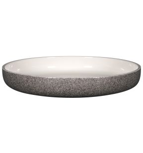 Diep randloos bord rond grijs porselein Ø 29.7 Rakstone Ease Rak
