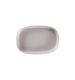 Plat creux ovale gris porcelaine 30 cm Rakstone Ease Rak