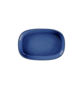 Plat creux ovale bleu porcelaine 30 cm Rakstone Ease Rak