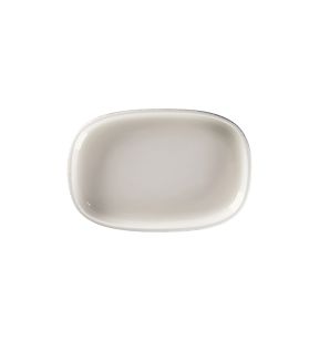 Plat creux ovale gris porcelaine 30 cm Rakstone Ease Rak