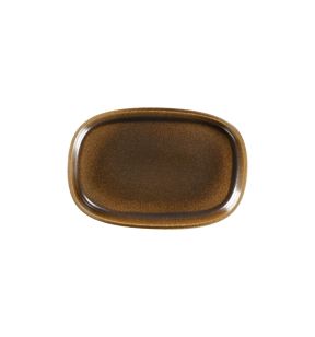 Plat creux ovale bronze porcelaine 30 cm Rakstone Ease Rak
