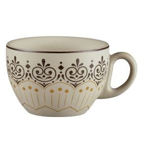Tasse à thé rond Argila Décor Cartagena porcelaine 23 cl Ø 9 cm Earth Rak